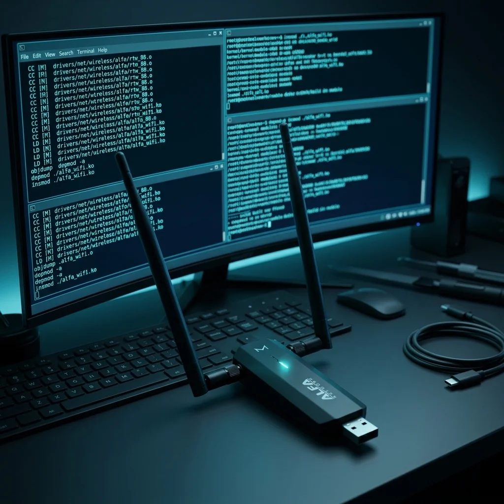Guia de Instalação do Driver ALFA AWUS036AXM para a China: Kali Linux, Ubuntu, Debian e Raspberry Pi